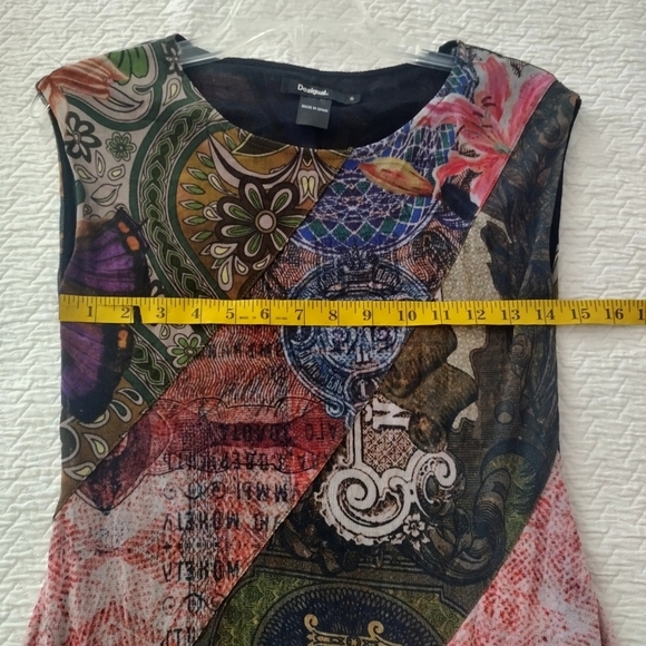 Desigual Rasha Patchwork Retro Dress Sz S - Picture 9 of 10